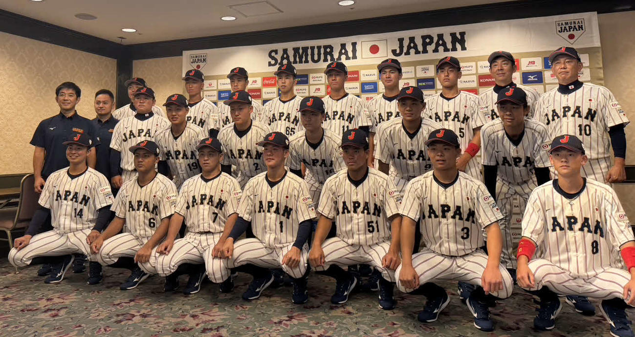 「第12回BFA U15　アジア選手権」に臨む侍ジャパンU15の面々（撮影・小早川宗一郎）