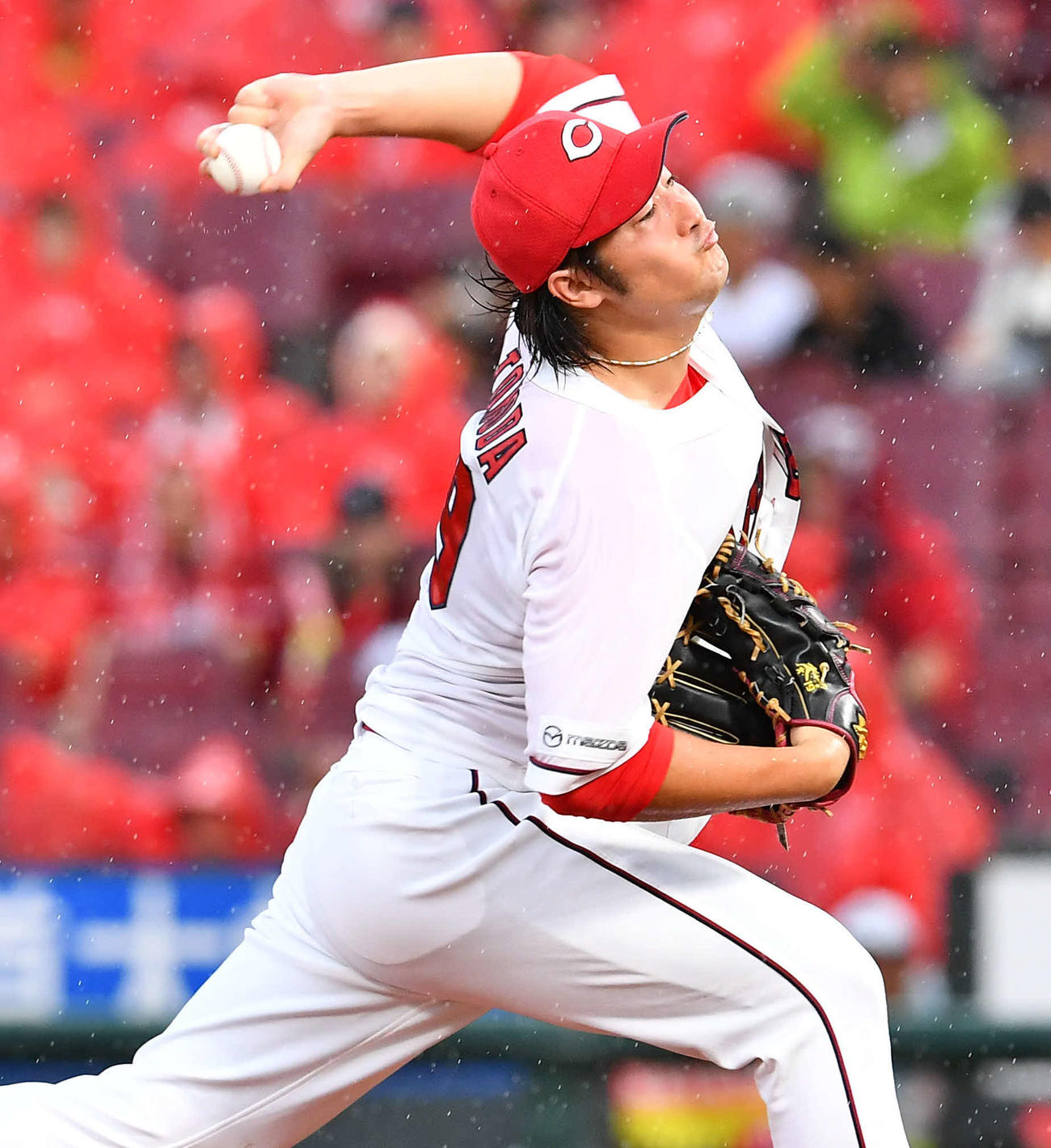 広島対阪神　広島先発の床田（撮影・岩下翔太）