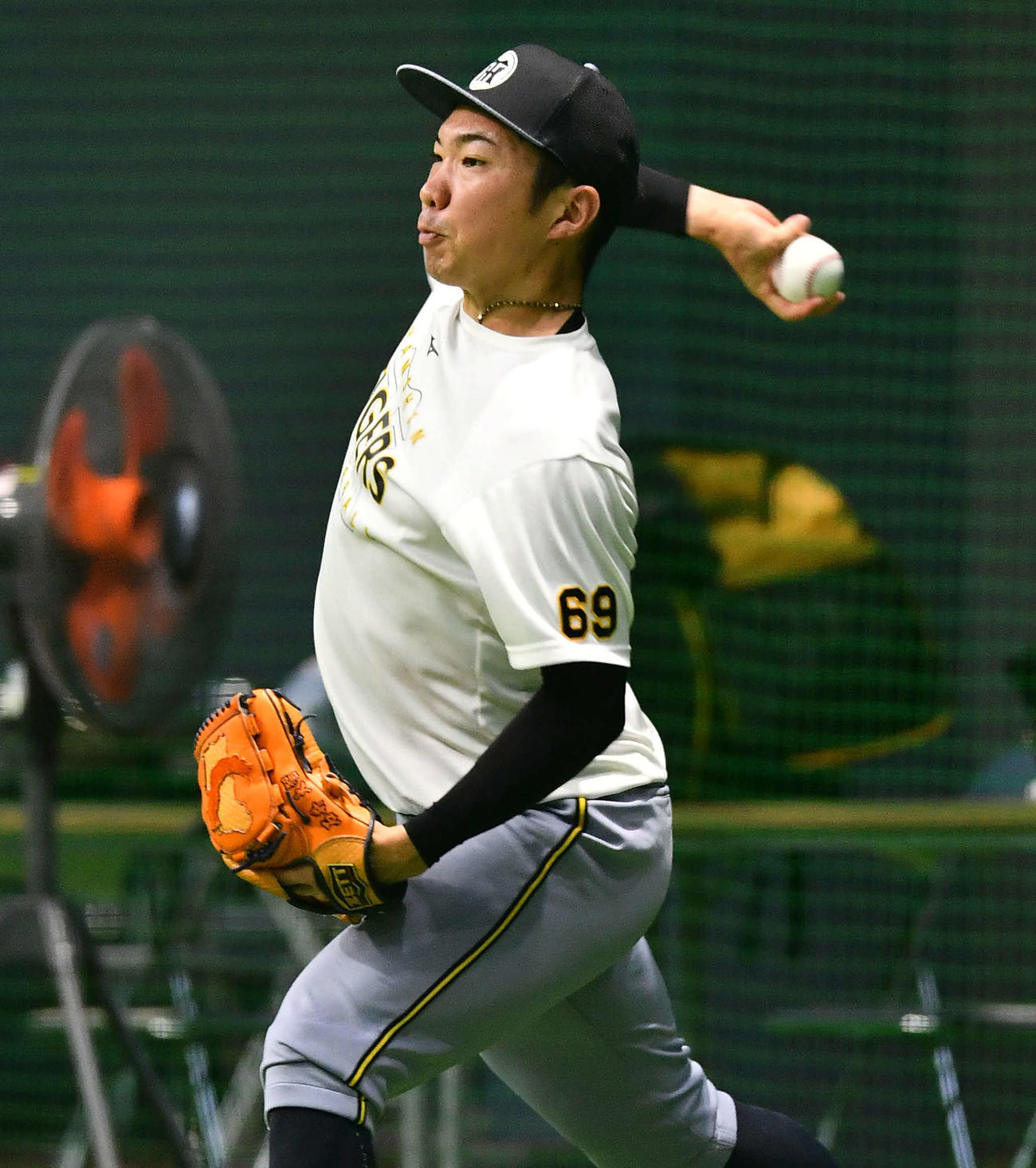 阪神石井大智（2025年8月11日撮影）