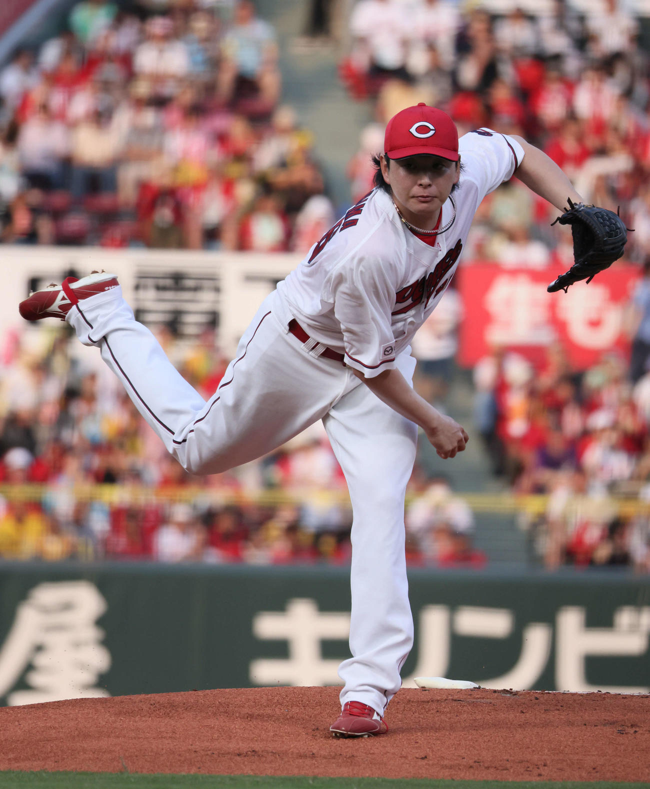 広島対阪神　広島先発の大瀬良（撮影・加藤孝規）