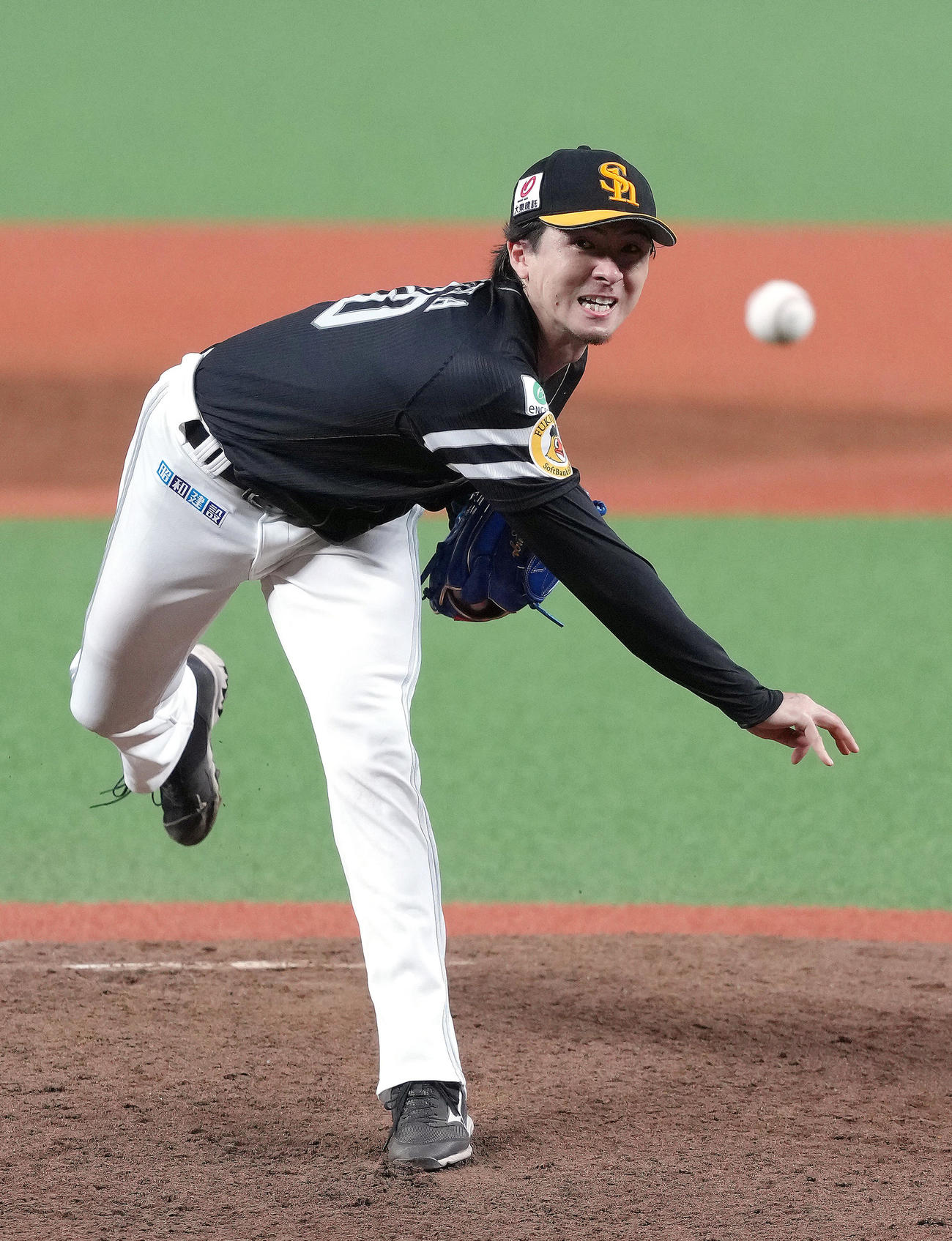 西武対ソフトバンク　ソフトバンク先発の上沢（撮影・足立雅史）