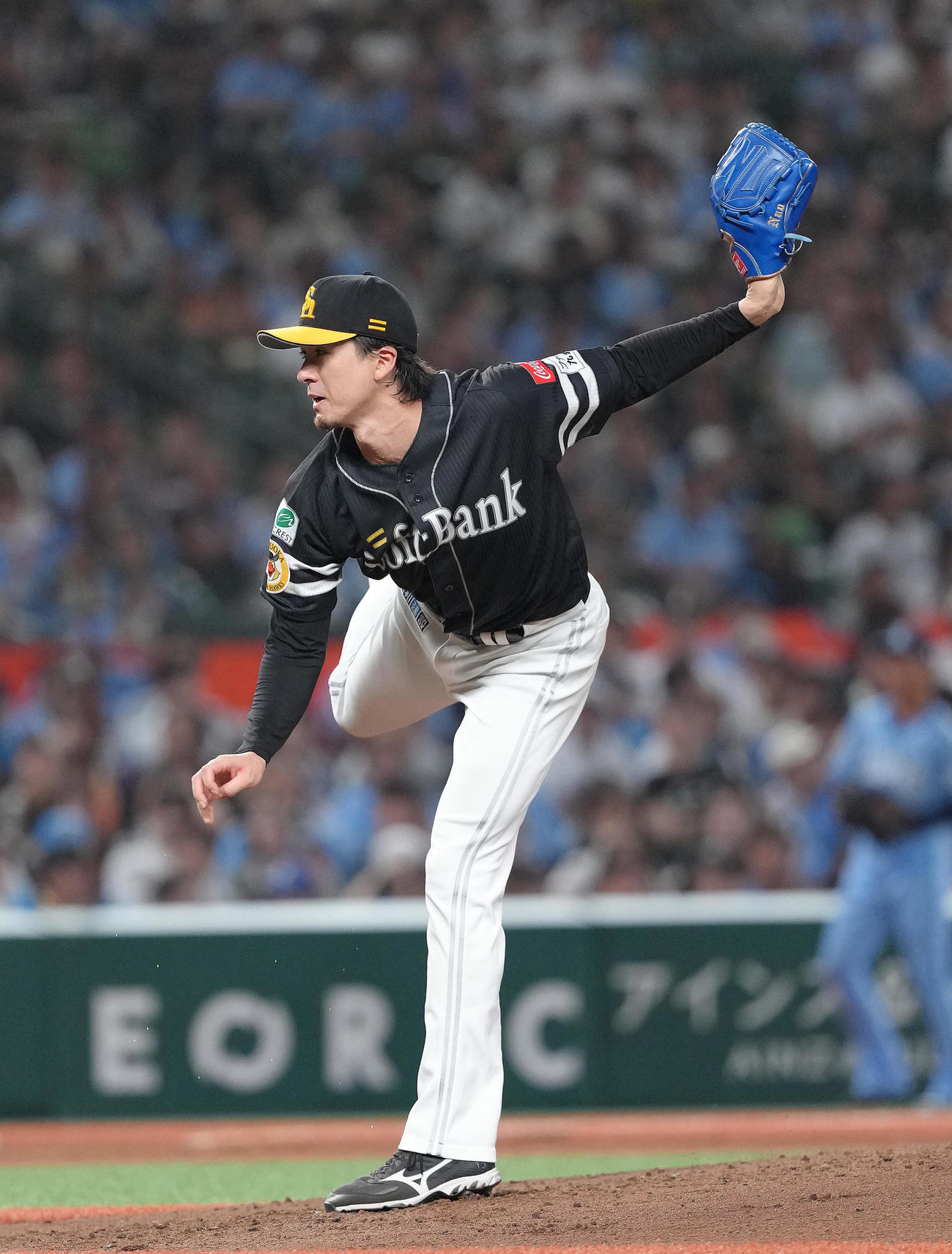 西武対ソフトバンク　ソフトバンク先発の上沢（撮影・足立雅史）