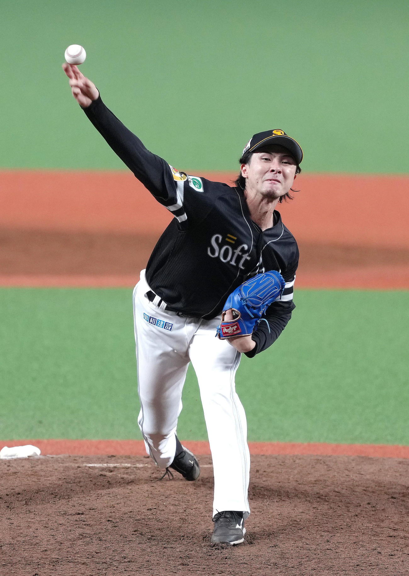 西武対ソフトバンク　ソフトバンク先発の上沢（撮影・足立雅史）