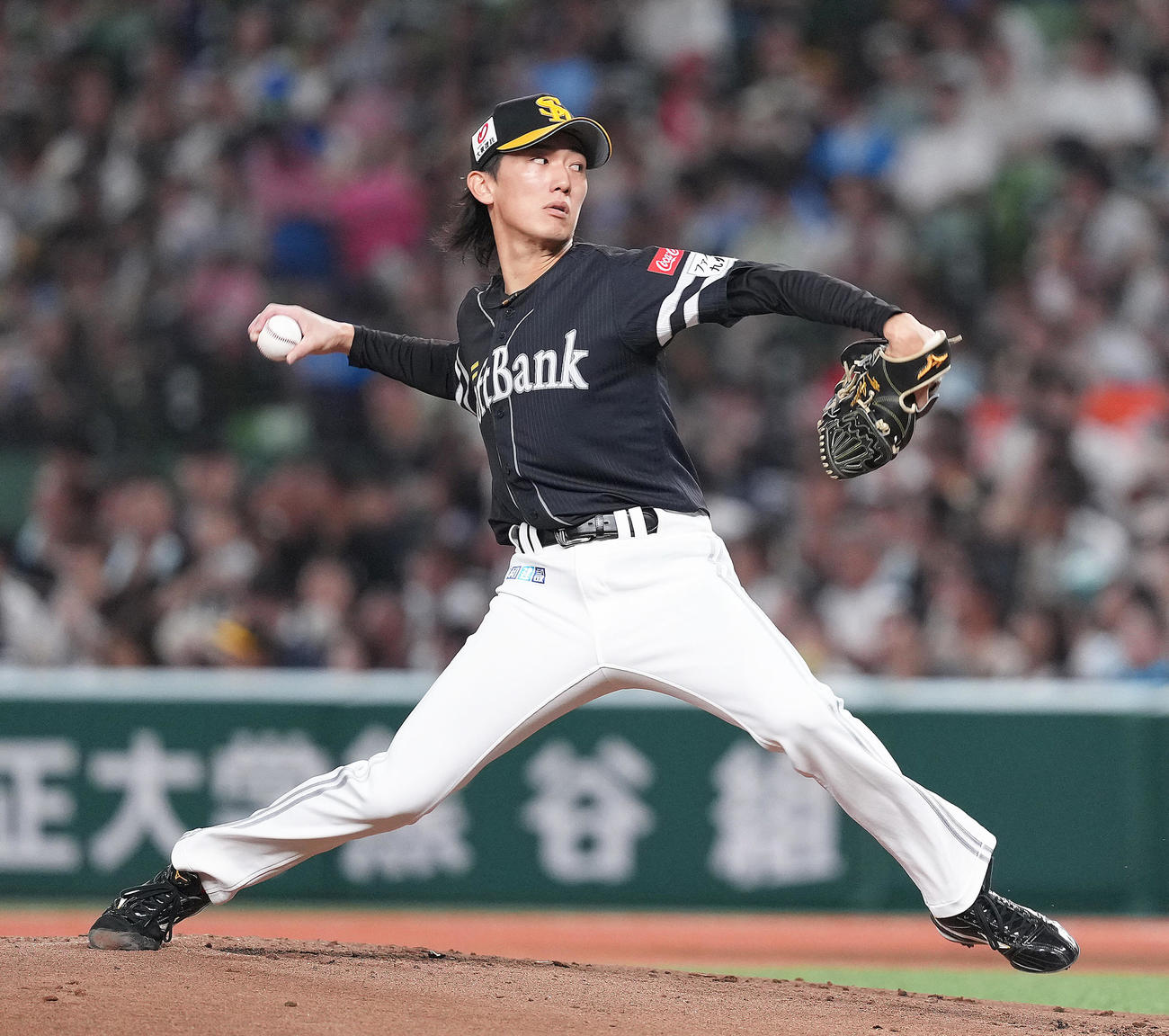 西武対ソフトバンク　ソフトバンク先発の大津（撮影・足立雅史）