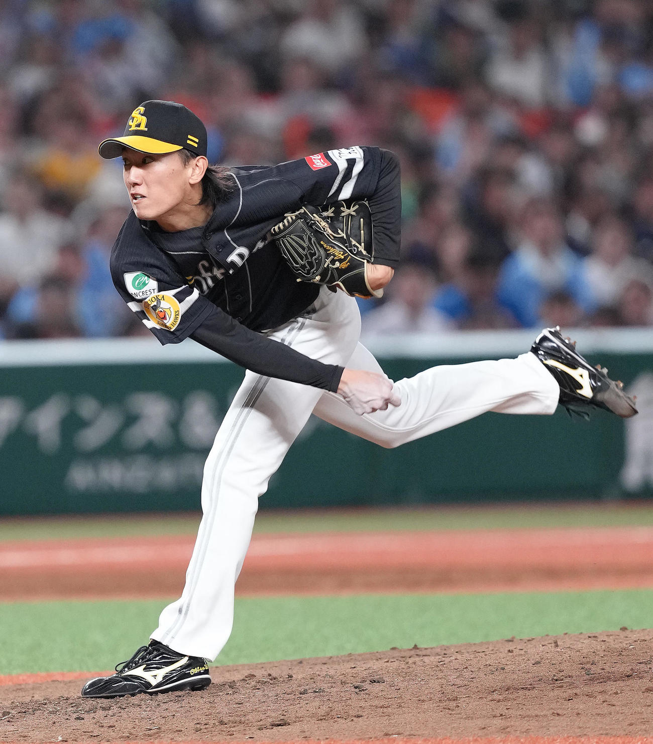 西武対ソフトバンク　ソフトバンク先発の大津（撮影・足立雅史）