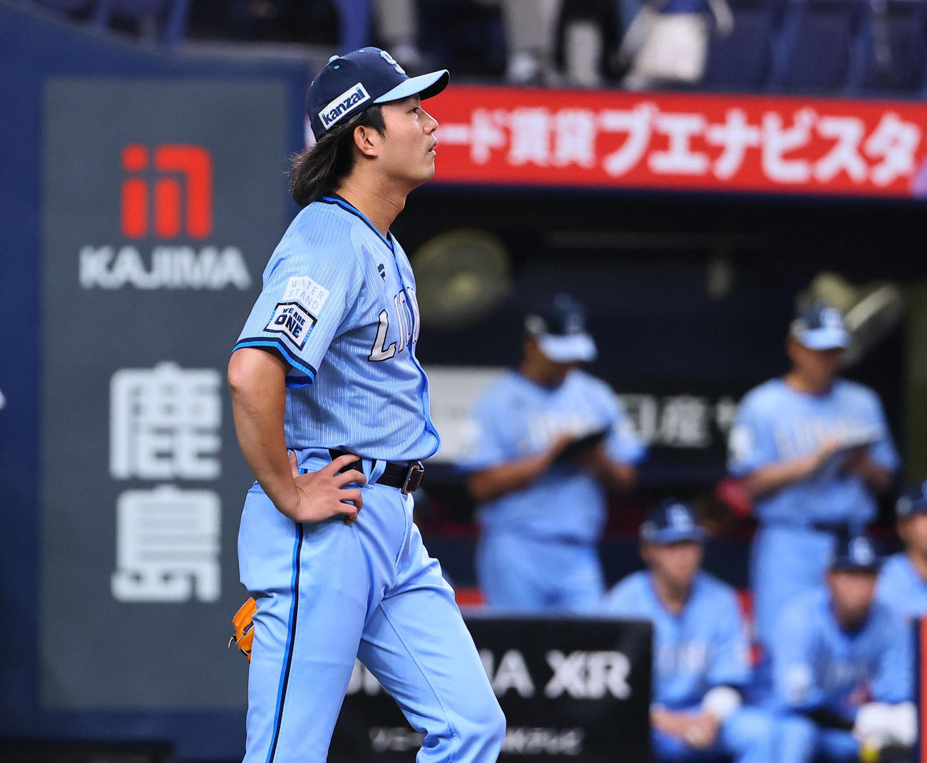 オリックス対西武　1回裏オリックス2死二塁、杉本に先制適時打を許した今井（撮影・藤尾明華）