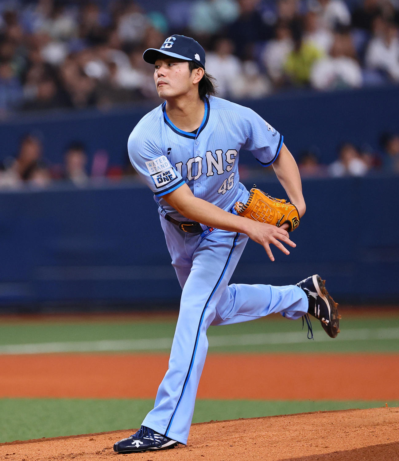 オリックス対西武　西武先発の今井（撮影・藤尾明華）