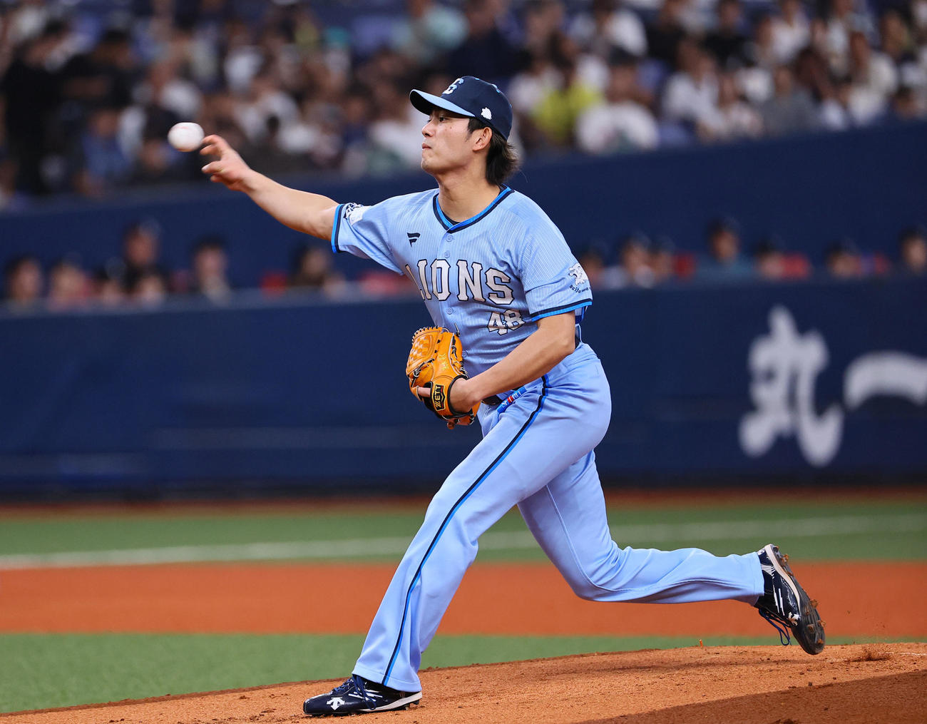 オリックス対西武　西武先発の今井（撮影・藤尾明華）