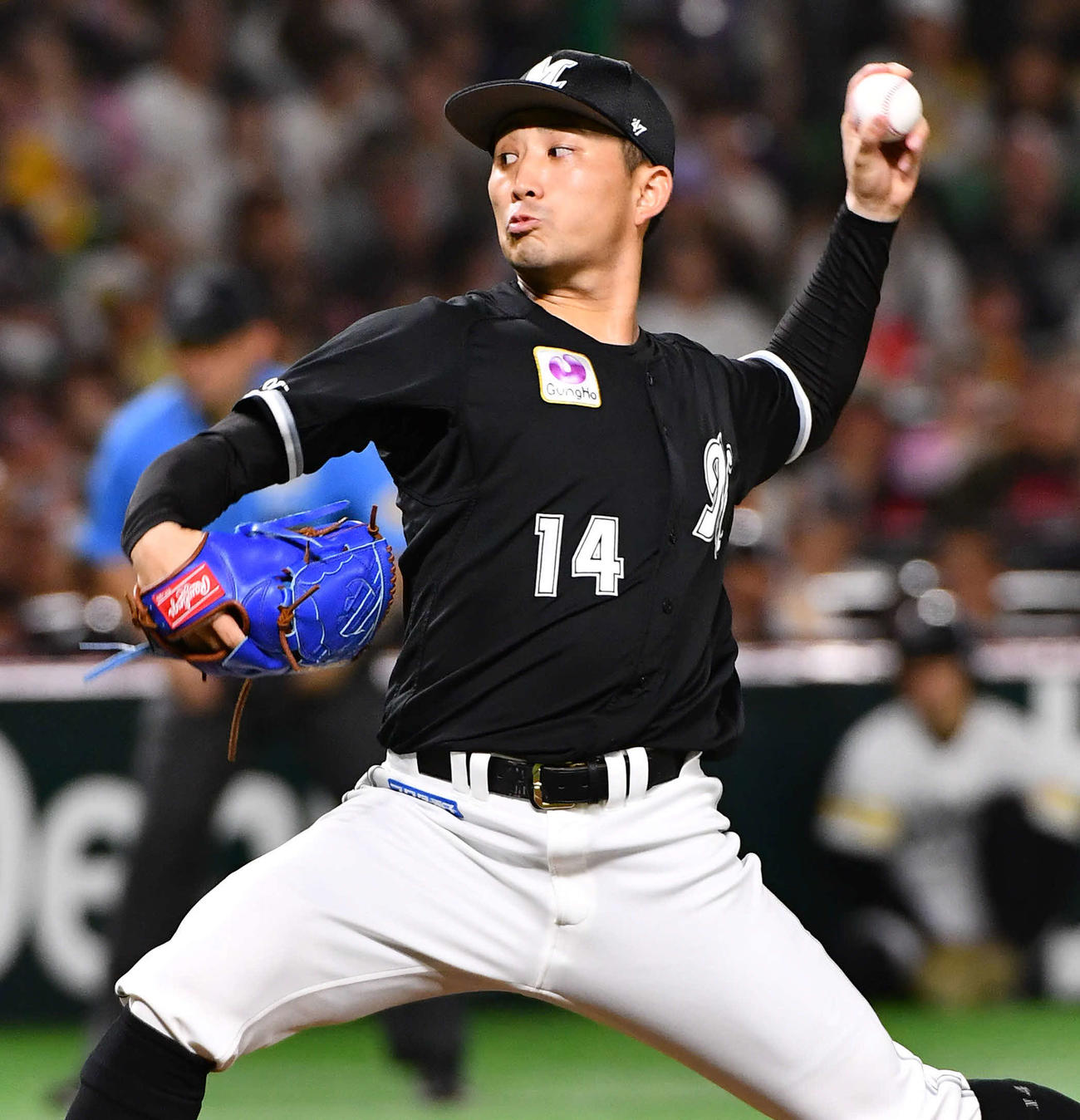ソフトバンク対ロッテ　ロッテ先発の小島（撮影・岩下翔太）