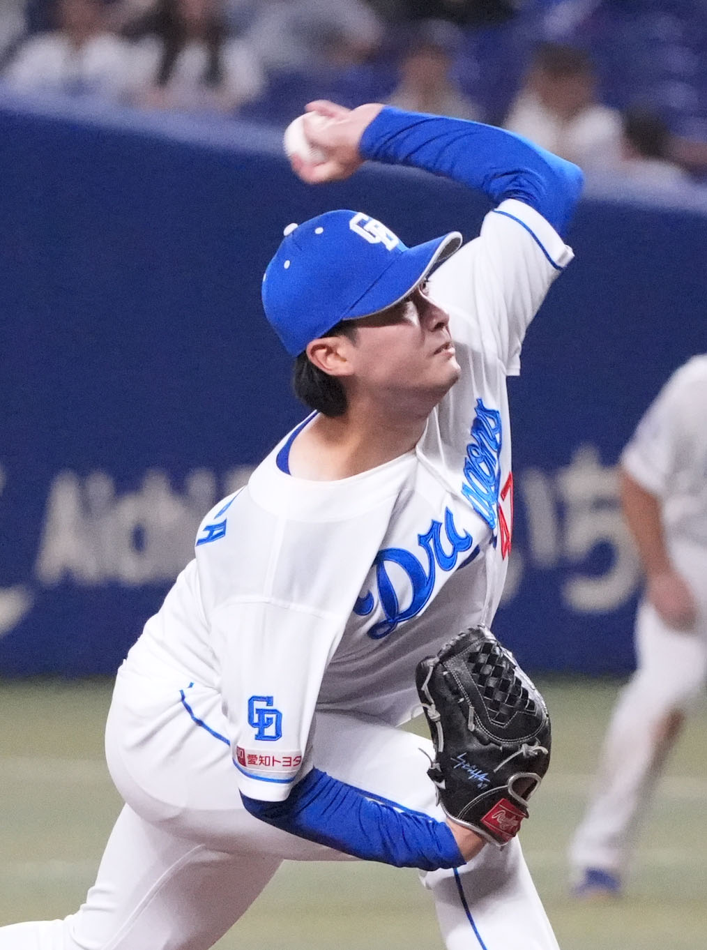 中日対DeNA 9回表、中日4番手で登板する吉田（撮影・森本幸一）
