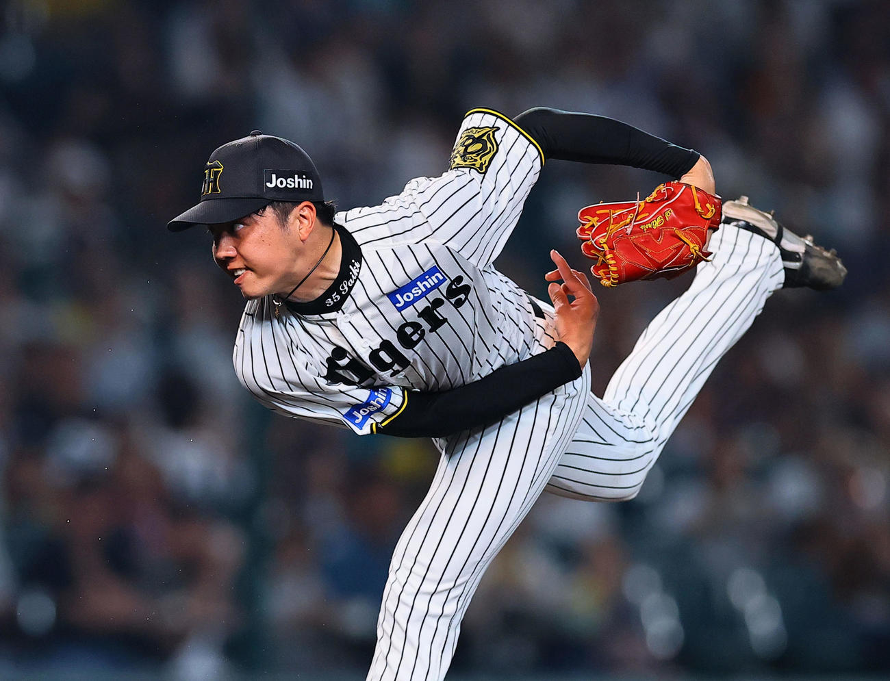 7月1日巨人戦、5回無失点で勝利投手となった才木浩人