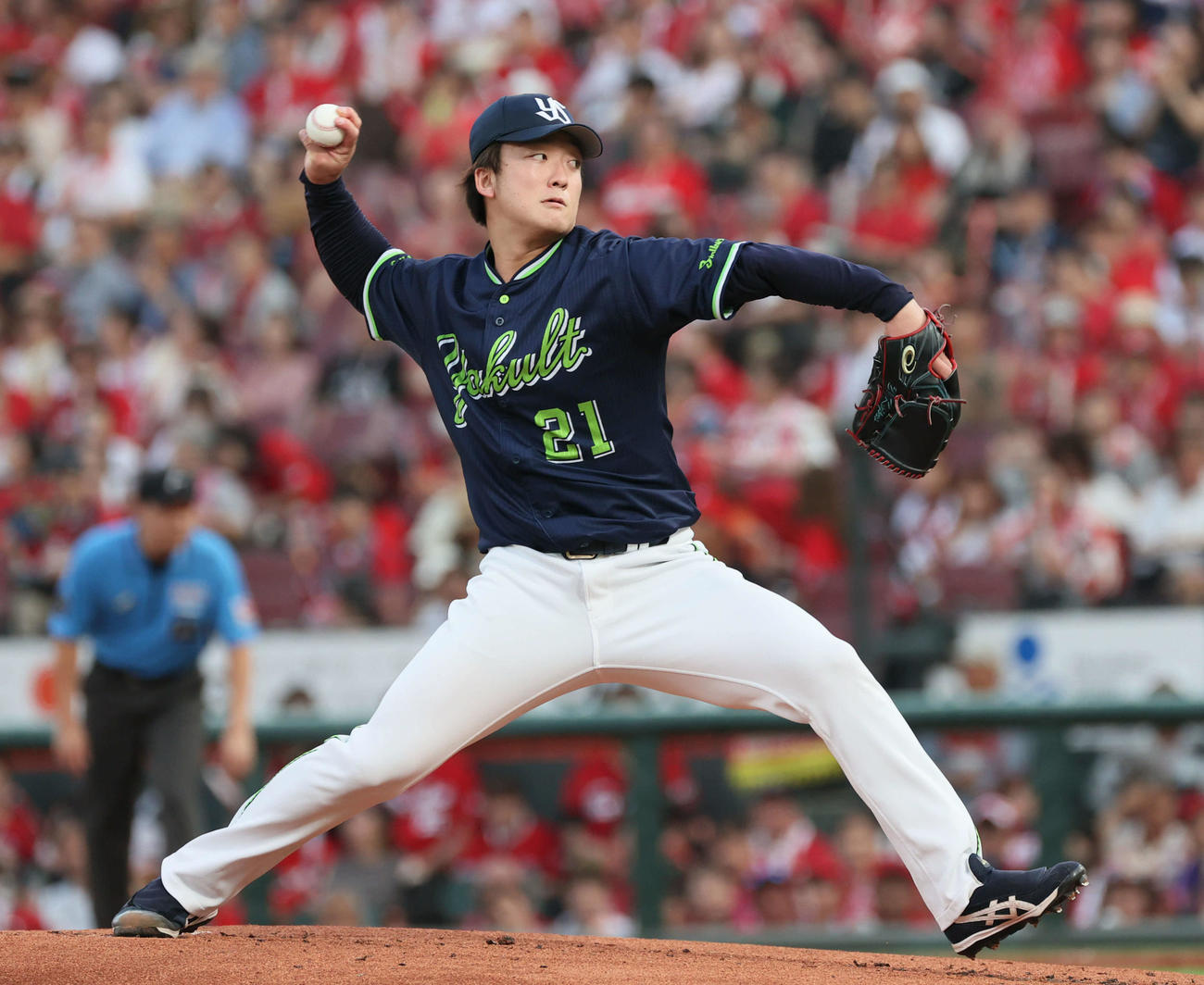 広島対ヤクルト　ヤクルト先発の吉村（撮影・加藤孝規）