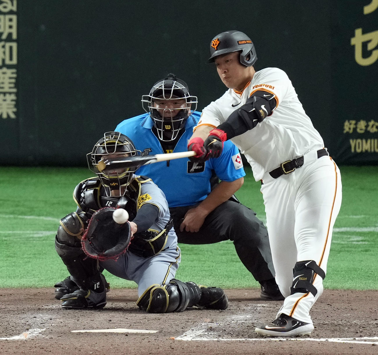 巨人岡本和真（2025年8月17日撮影）