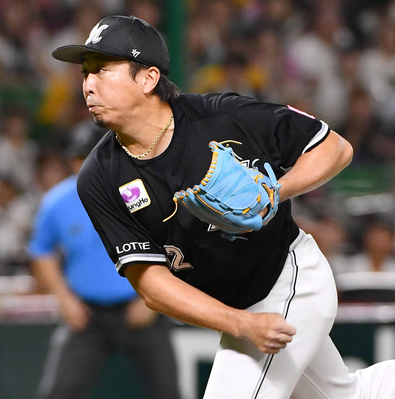ロッテ益田直也（2025年8月16日撮影）