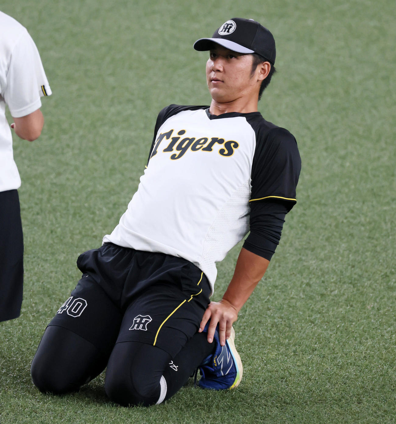 阪神対中日　1軍の練習に参加する井坪（撮影・加藤哉）