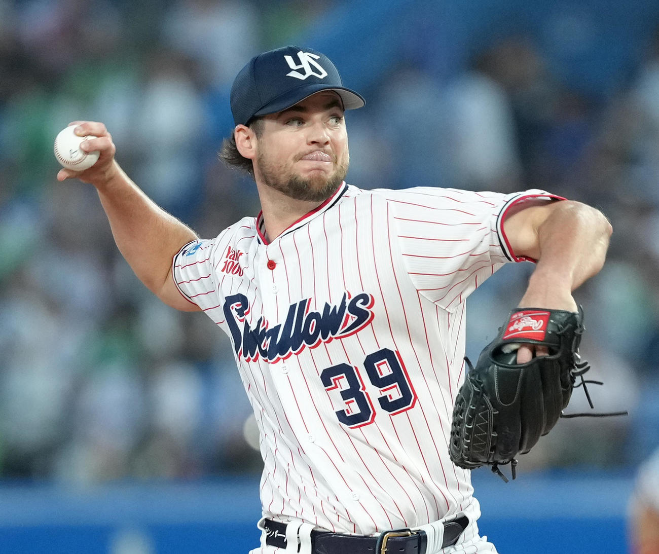 ヤクルト対巨人　ヤクルト先発のランバート（撮影・菅敏）