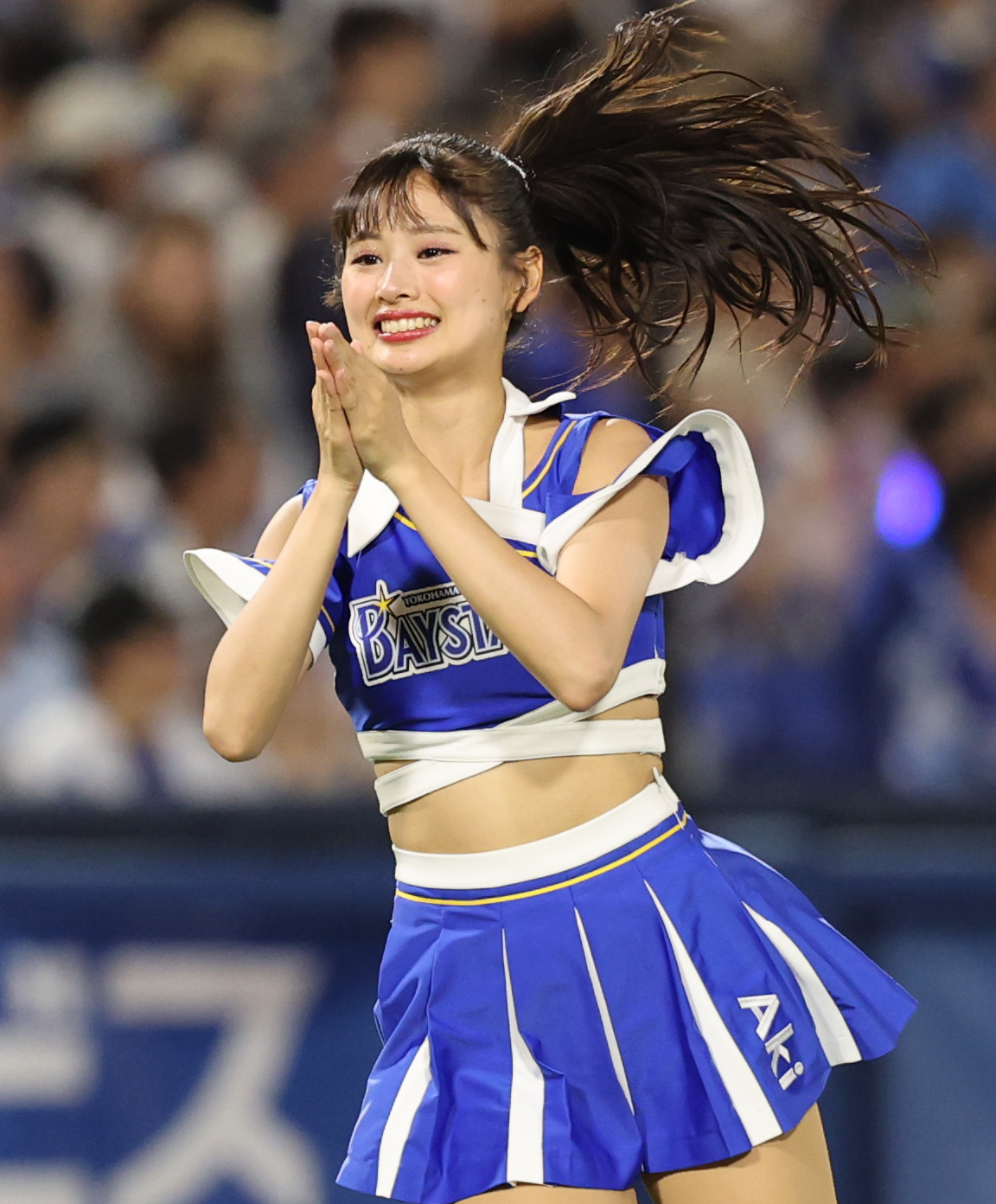 DeNA対広島　今季での卒業を発表したdianaのAki（撮影・野上伸悟）