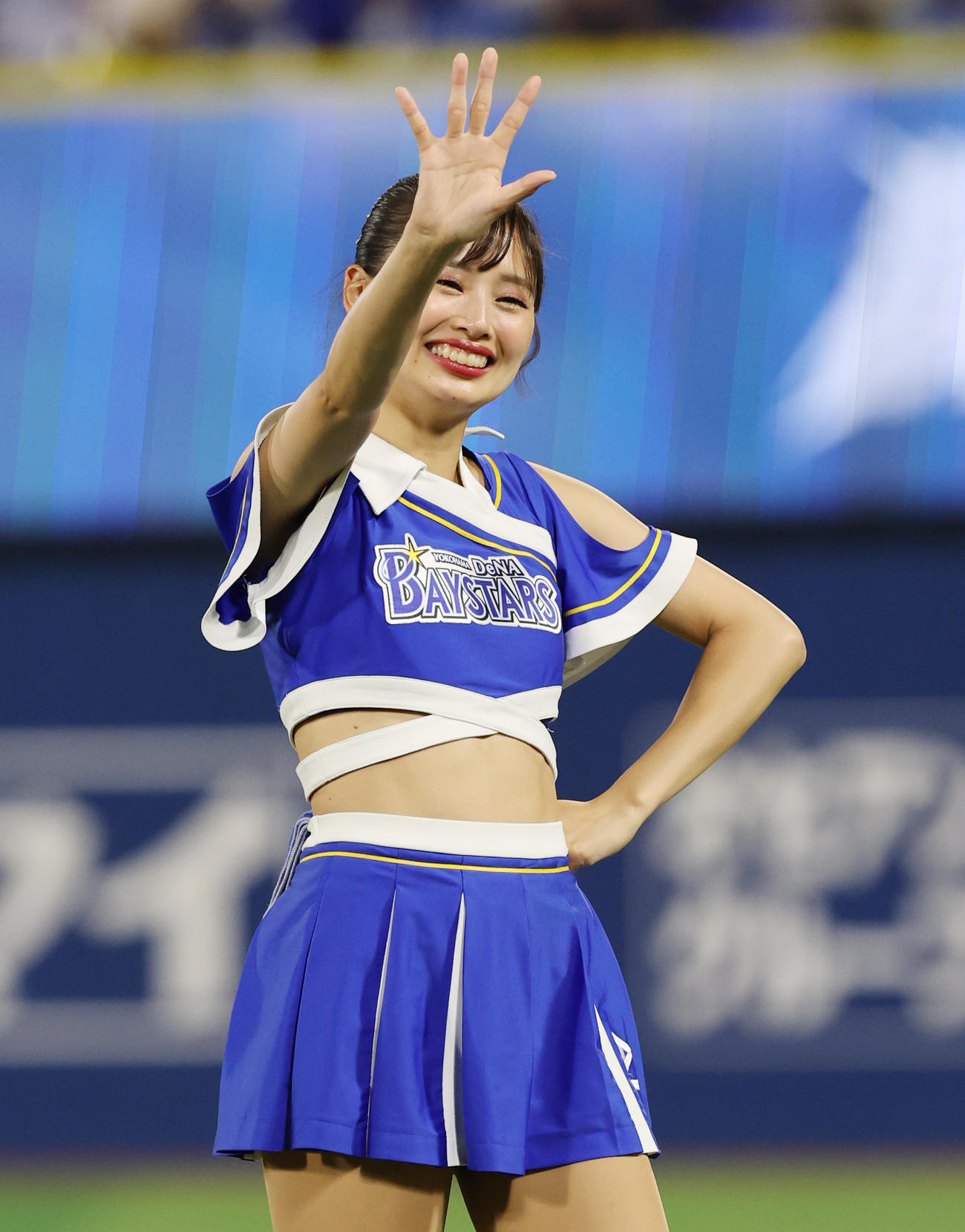 DeNA対広島　今季での卒業を発表したdianaのAki（撮影・野上伸悟）