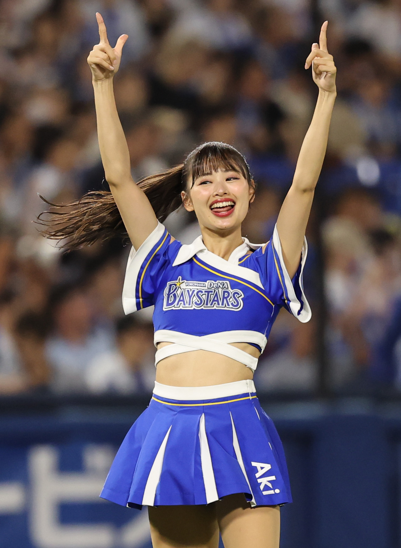 DeNA対広島　今季での卒業を発表したdianaのAki（撮影・野上伸悟）