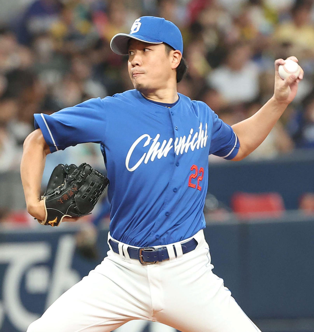 阪神対中日　中日先発の大野（撮影・上田博志）