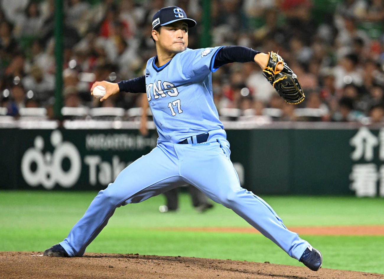 ソフトバンク対西武　西武先発の松本（撮影・林敢治）