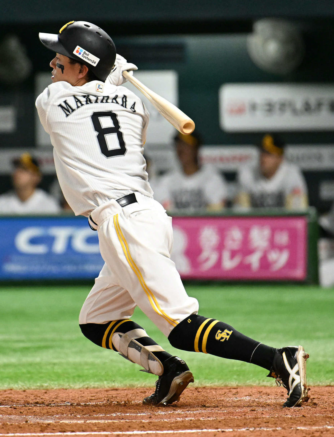 ソフトバンク対西武　4回裏ソフトバンク2死、牧原大は同点本塁打を放つ（撮影・林敢治）