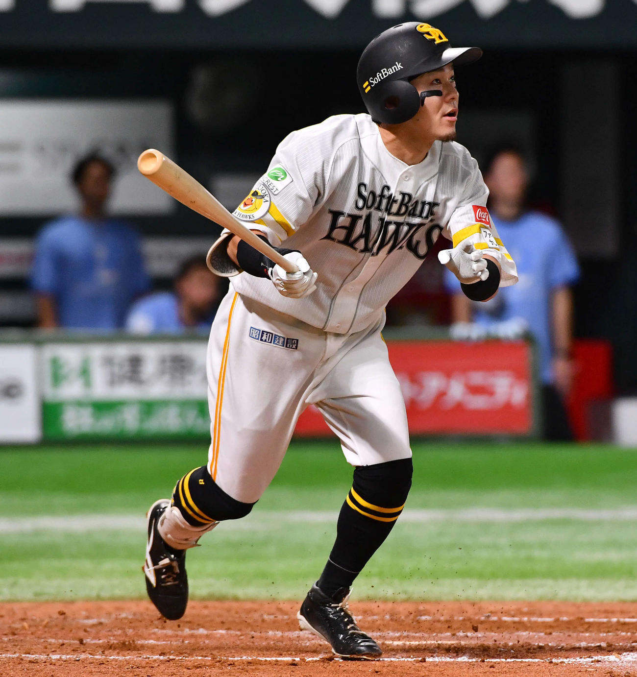 ソフトバンク対西武　4回裏ソフトバンク2死、牧原大は右越えに同点本塁打を放つ（撮影・岩下翔太）
