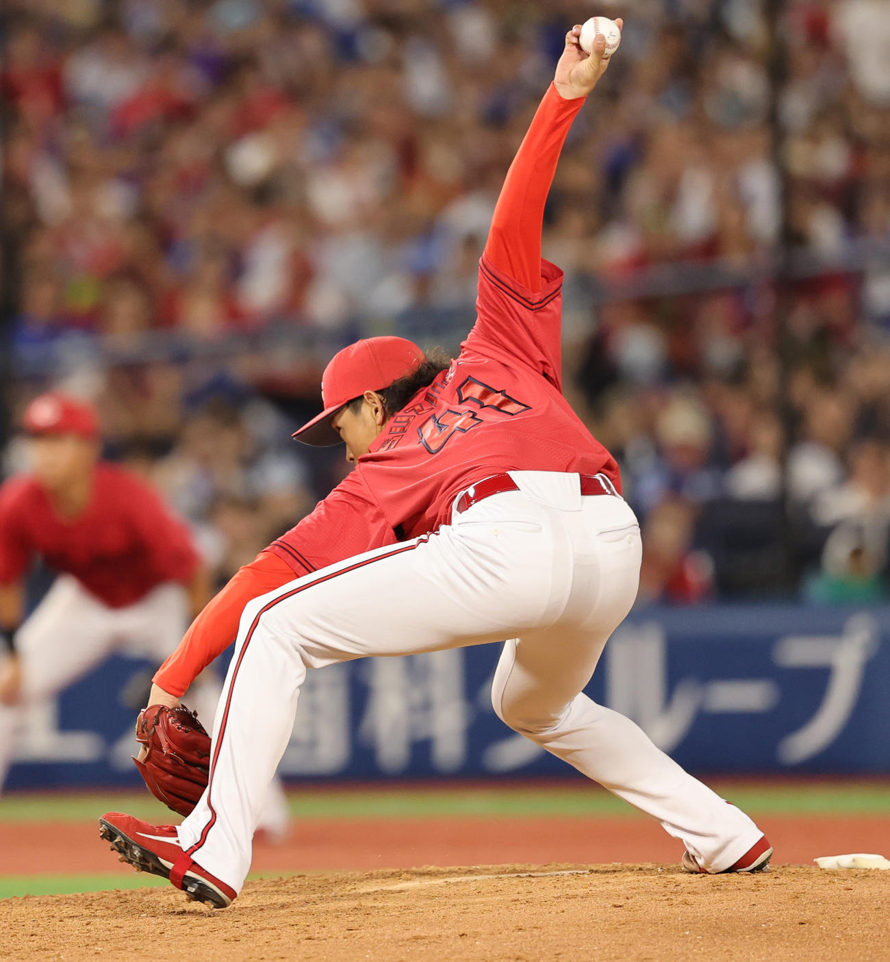 DeNA対広島　力投する広島大鈴木（撮影・野上伸悟）