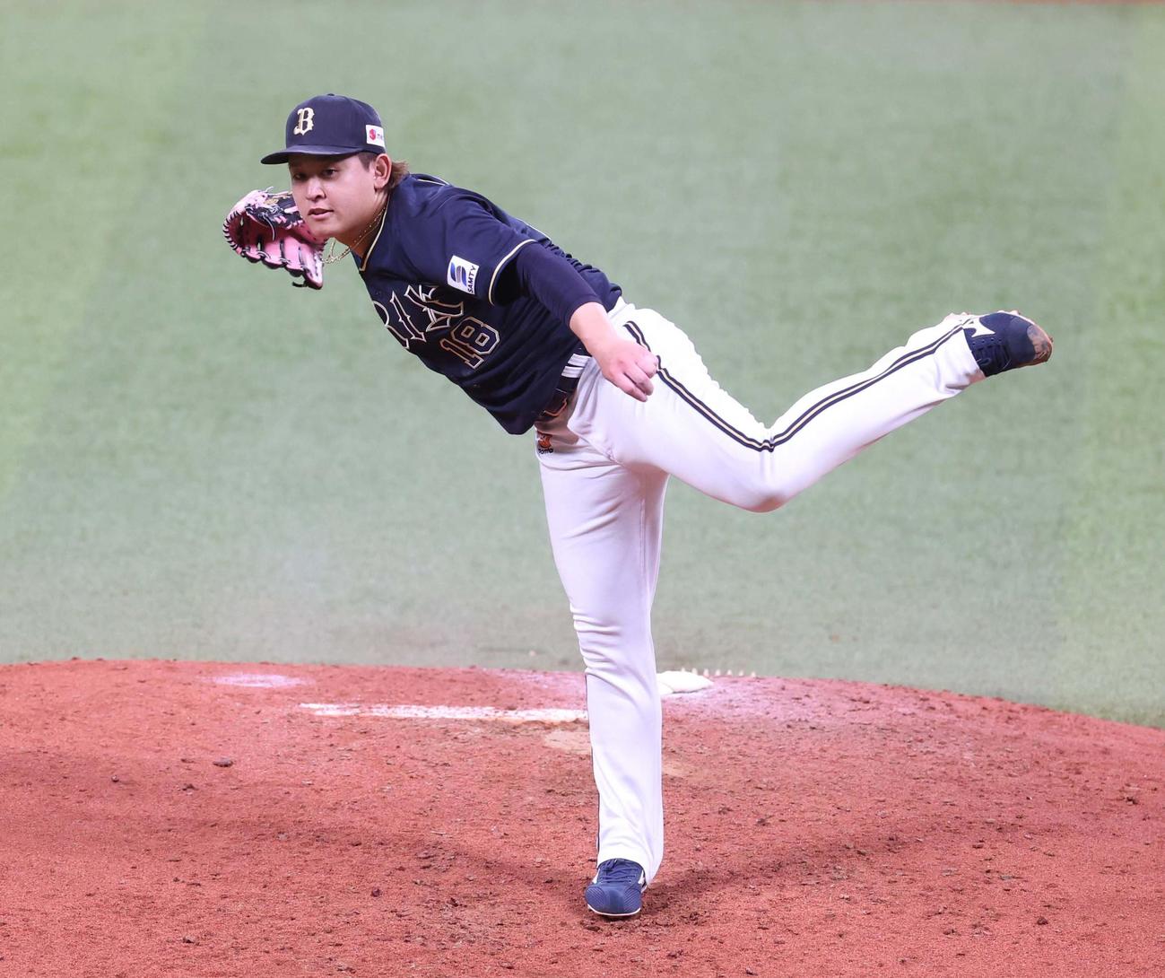日本ハム対オリックス　オリックス先発の宮城（撮影・黒川智章）