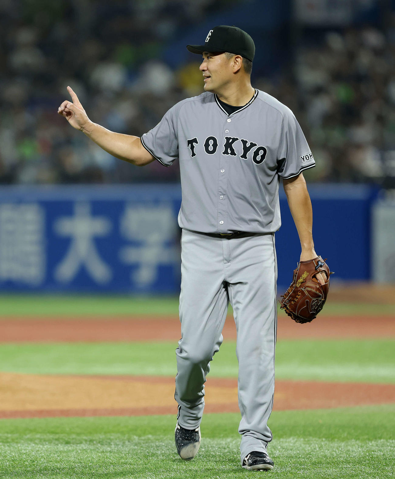 ヤクルト対巨人　5回裏を抑える田中将（撮影・河田真司）