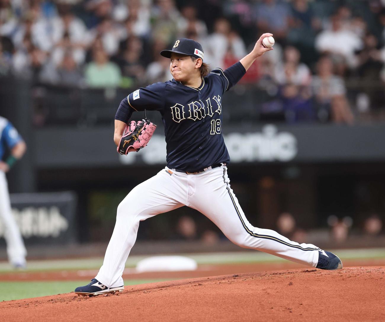 日本ハム対オリックス　オリックス先発の宮城（撮影・黒川智章）