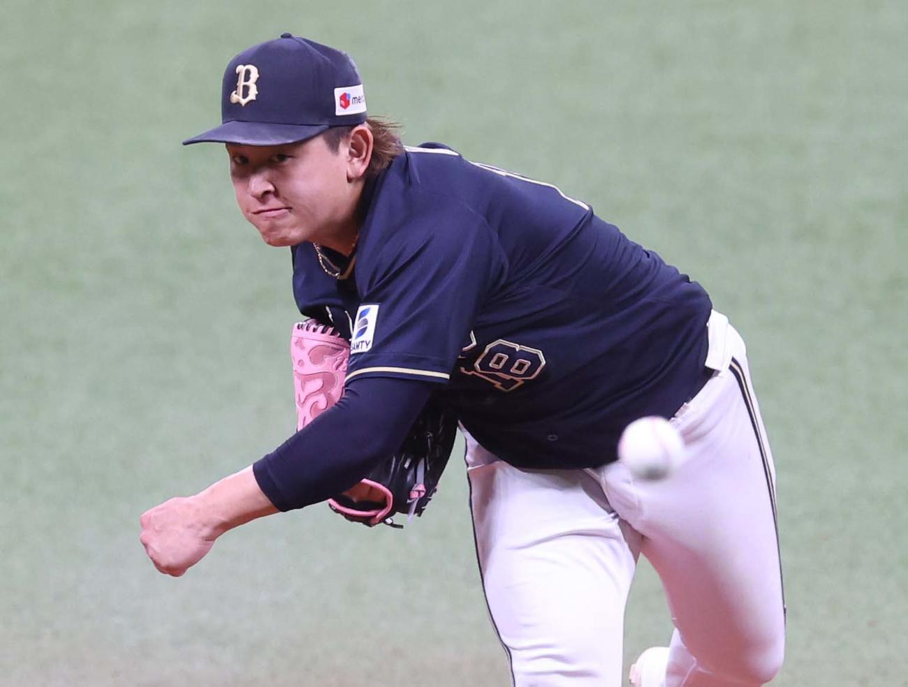 日本ハム対オリックス　オリックス先発の宮城（撮影・黒川智章）