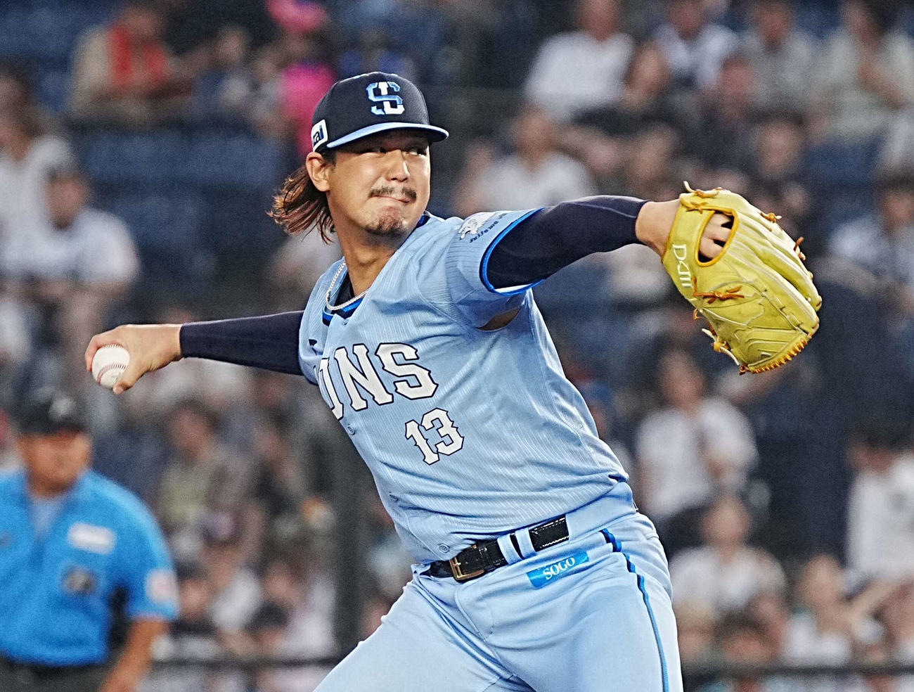 ロッテ対西武　西武先発の高橋（撮影・小沢裕）