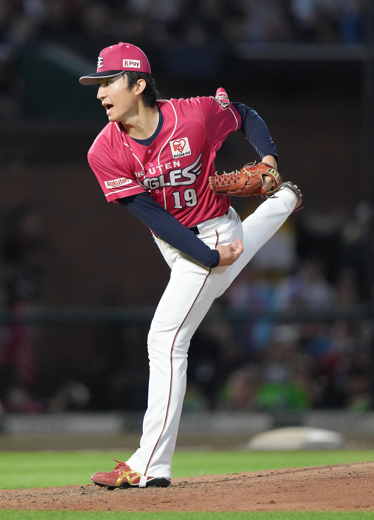 楽天対オリックス　楽天先発の荘司（撮影・足立雅史）