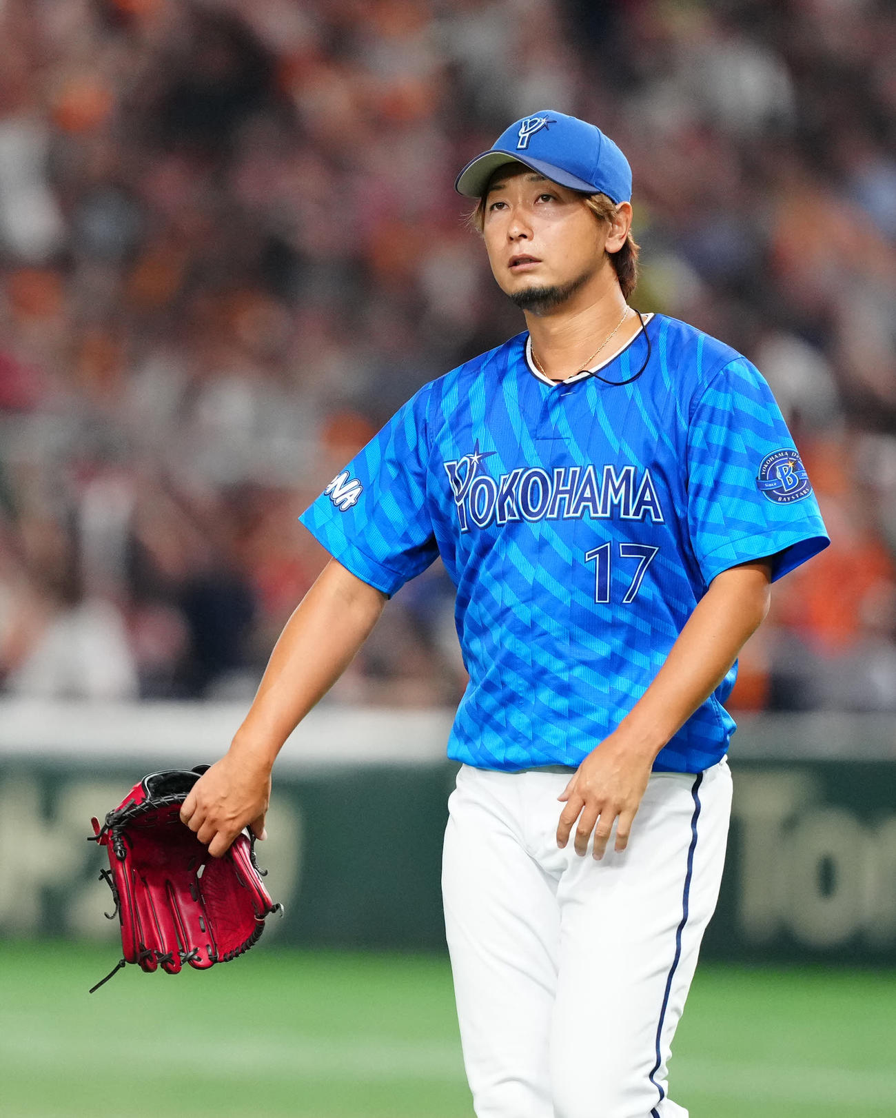 巨人対DeNA 7回裏巨人2死一、二塁、リチャードに3点本塁打を浴びる三嶋（撮影・江口和貴）