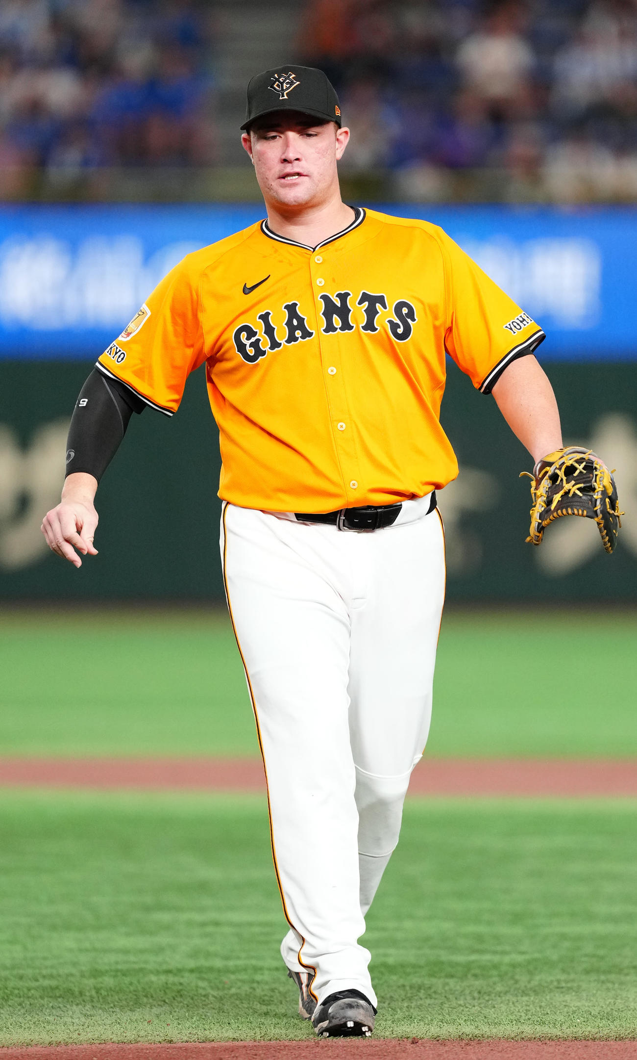 巨人対DeNA　試合前練習に臨む巨人リチャード（撮影・江口和貴）