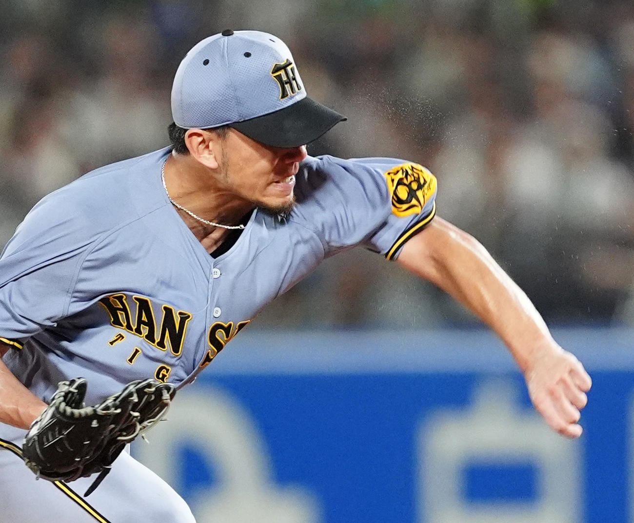 ヤクルト対阪神　力投する阪神伊藤将（撮影・清水貴仁）