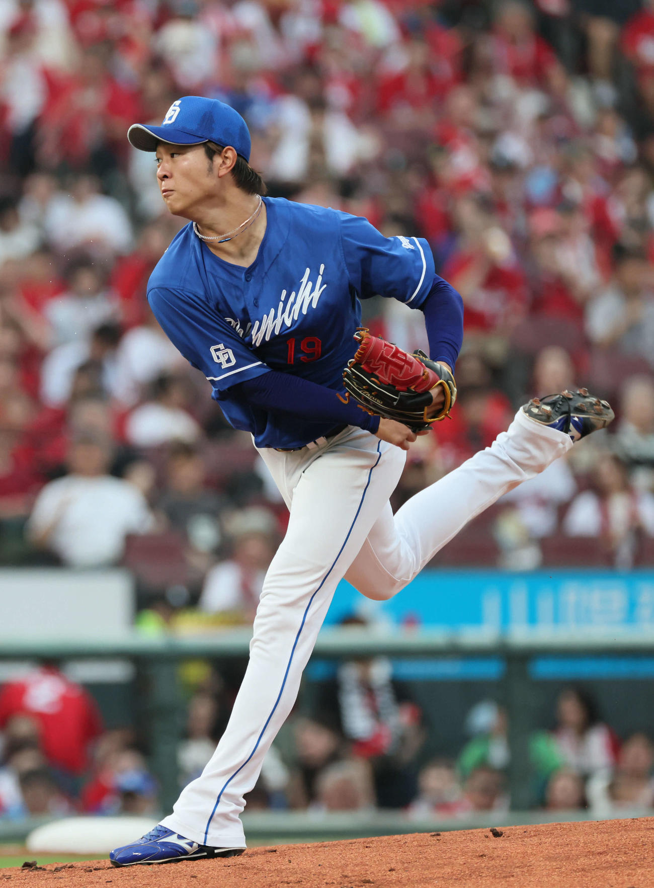 広島対中日　中日先発の高橋宏（撮影・加藤孝規）