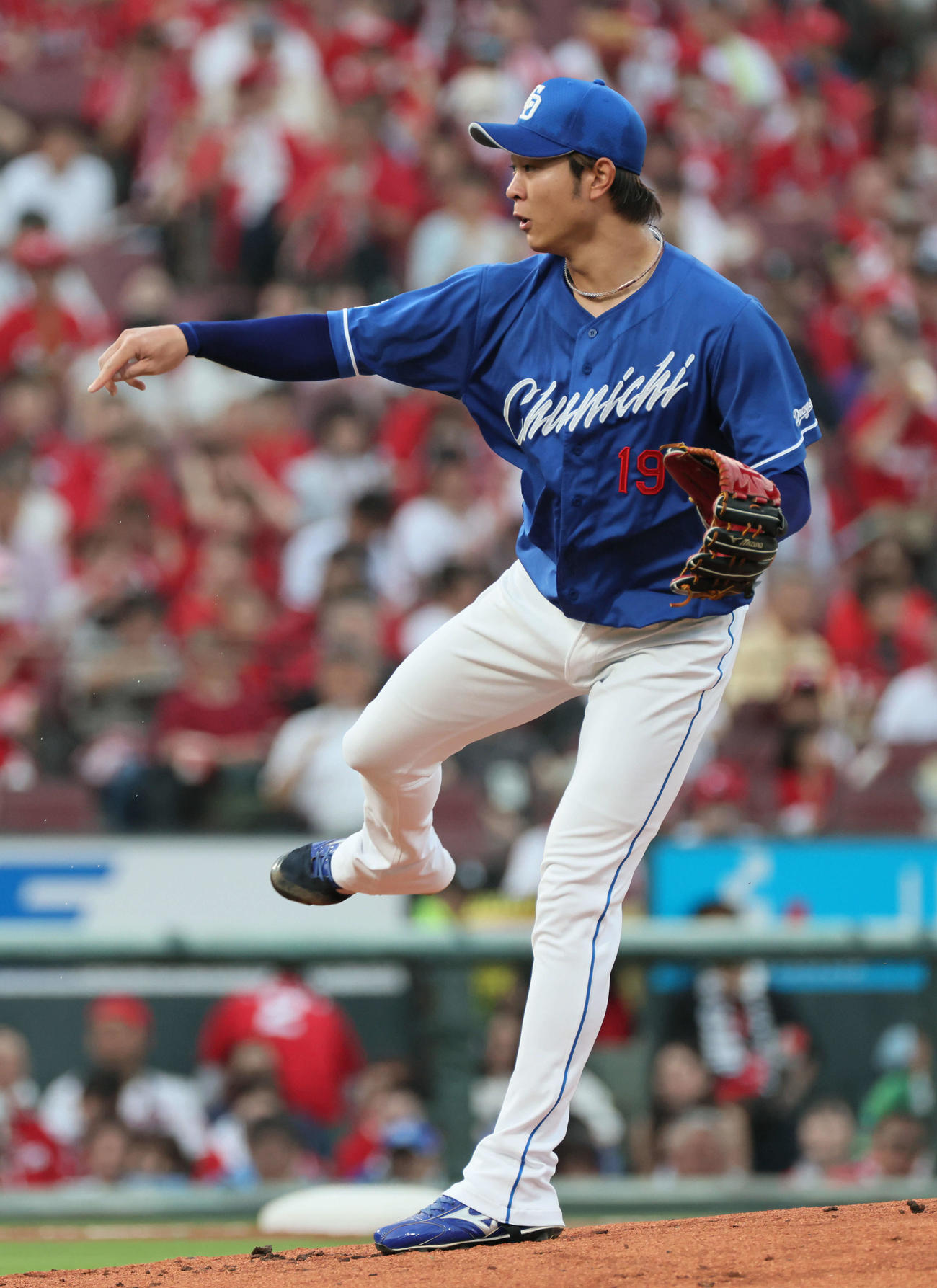 広島対中日　中日先発の高橋宏（撮影・加藤孝規）