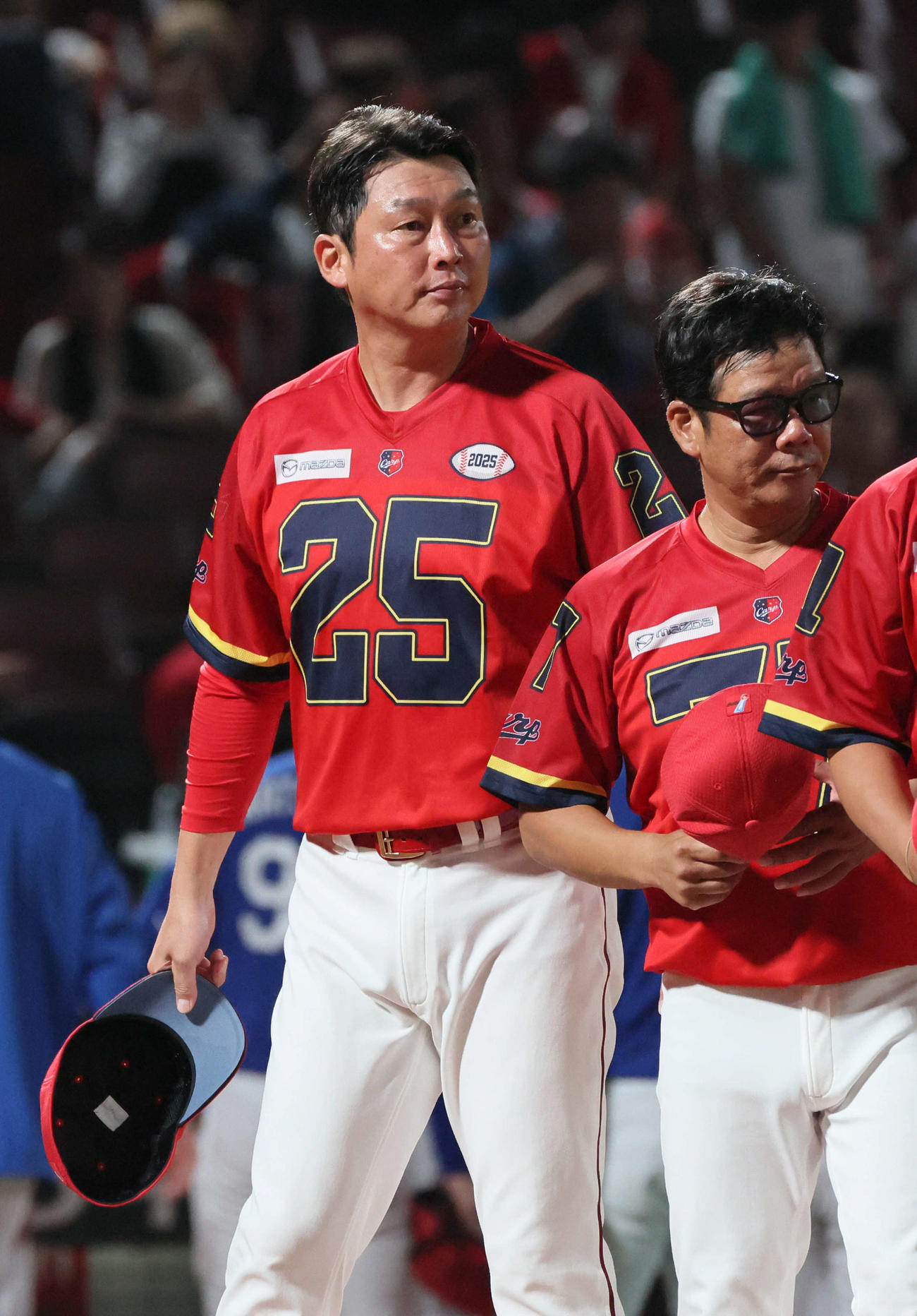 広島対中日　敗れた新井監督（撮影・加藤孝規）