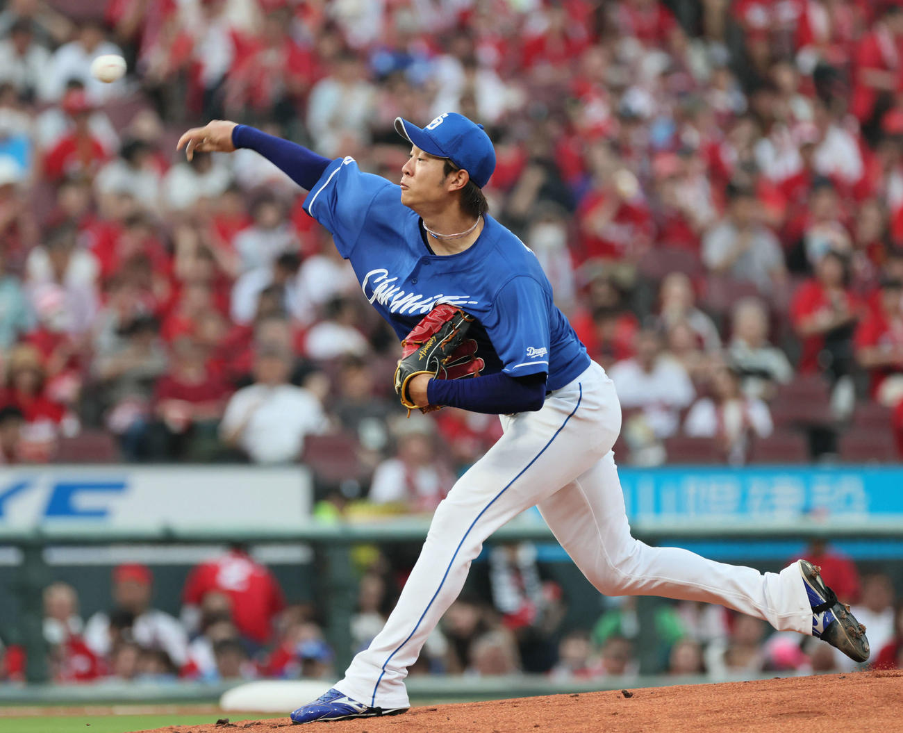 広島対中日　中日先発の高橋宏（撮影・加藤孝規）