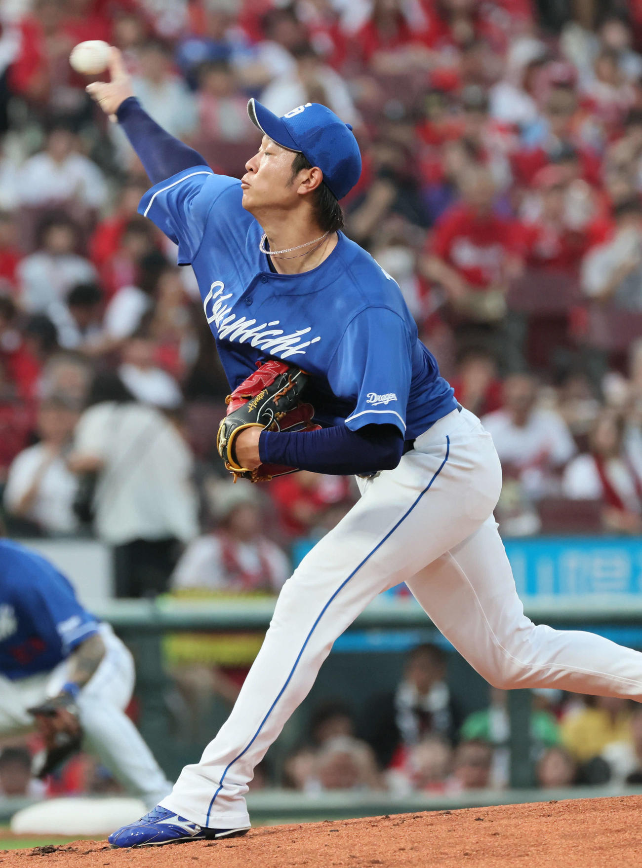 広島対中日　中日先発の高橋宏（撮影・加藤孝規）