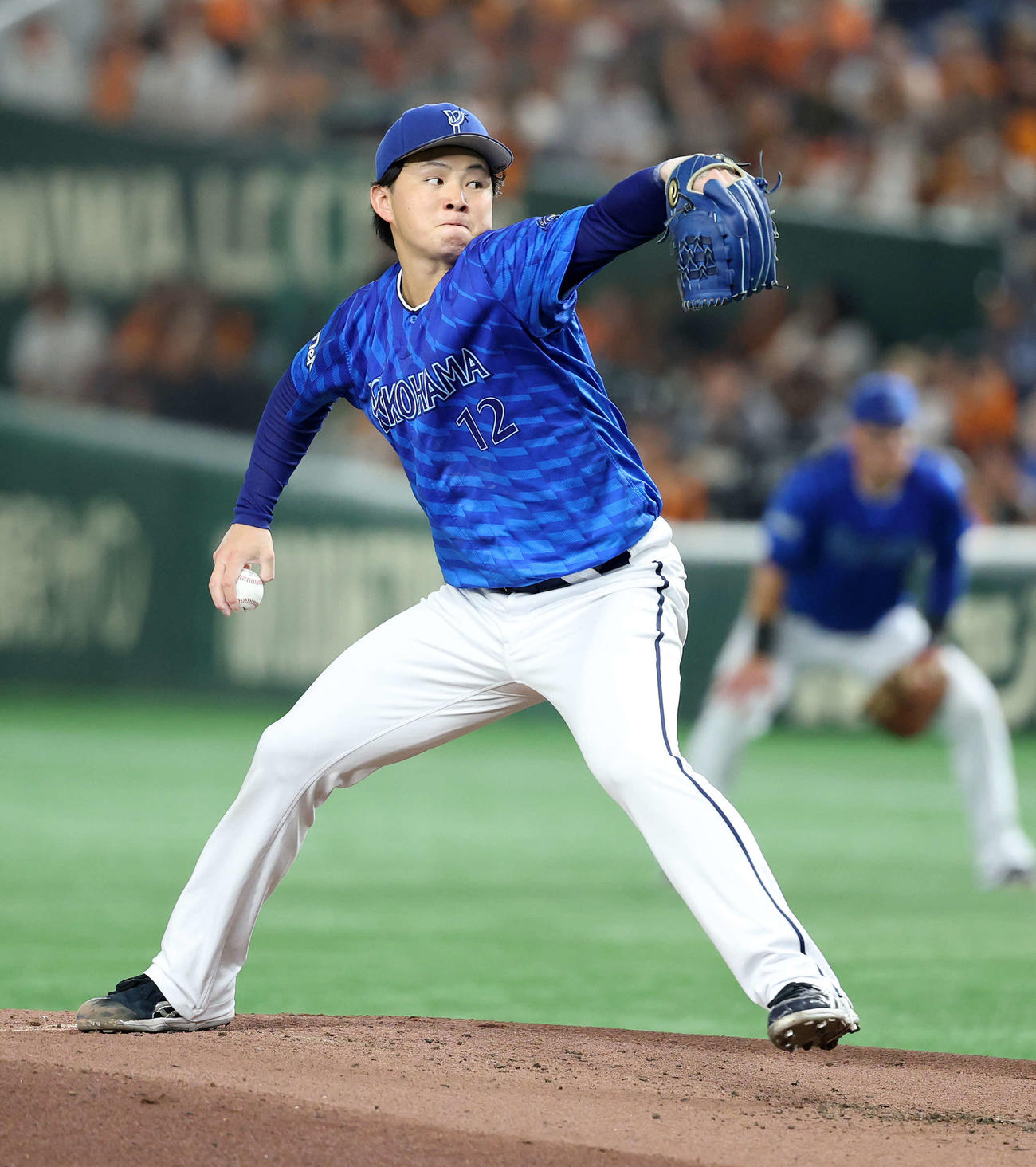 巨人対DeNA　力投するDeNA先発の竹田（撮影・鈴木正人）