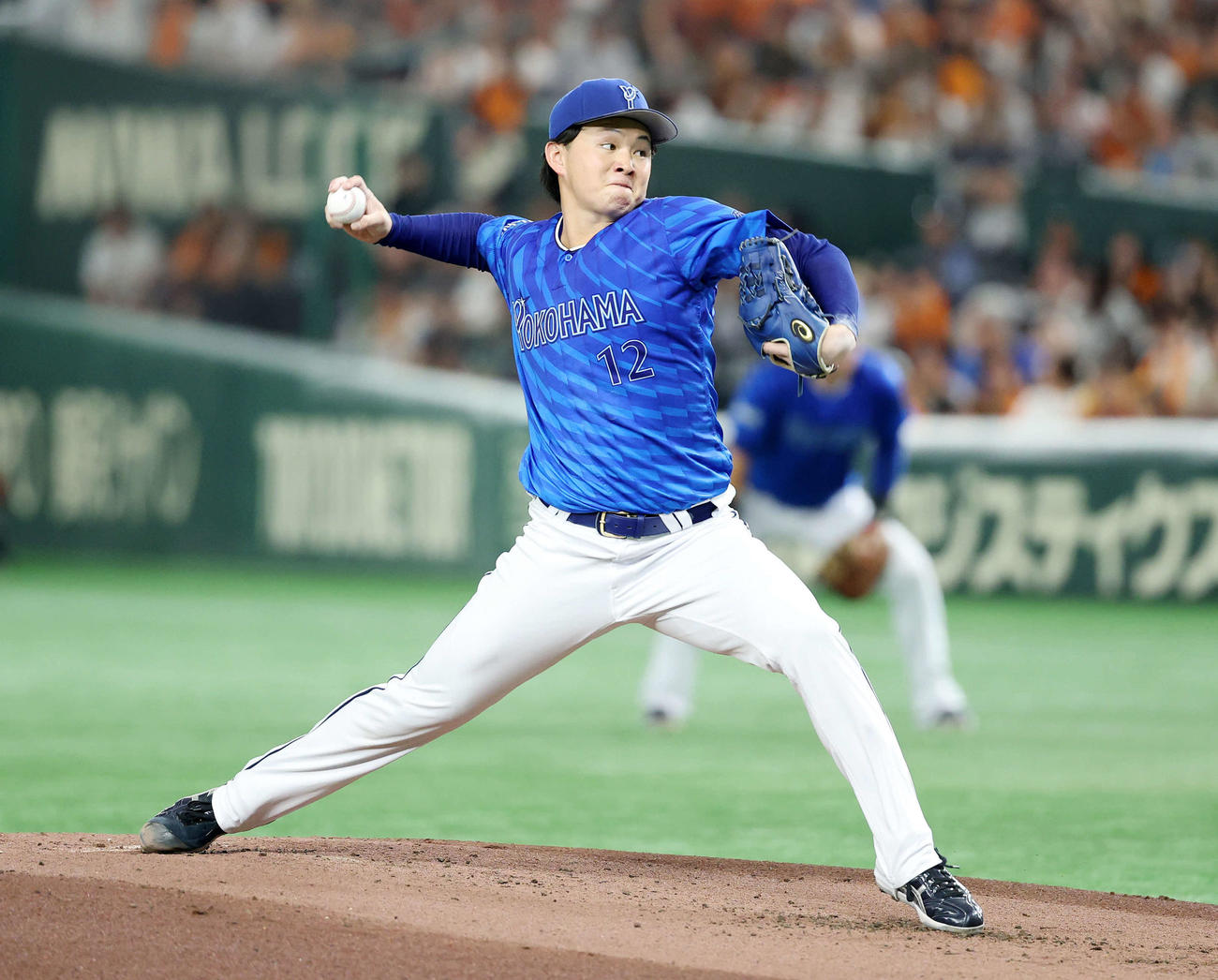 巨人対DeNA　力投するDeNA先発の竹田（撮影・鈴木正人）