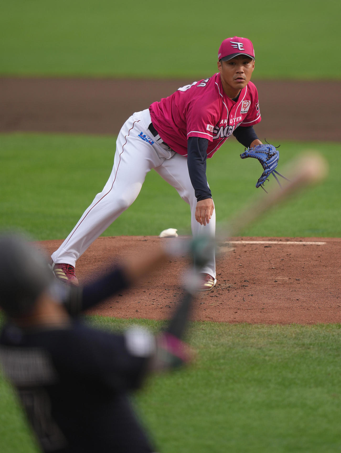 楽天対オリックス　楽天先発の則本（撮影・足立雅史）