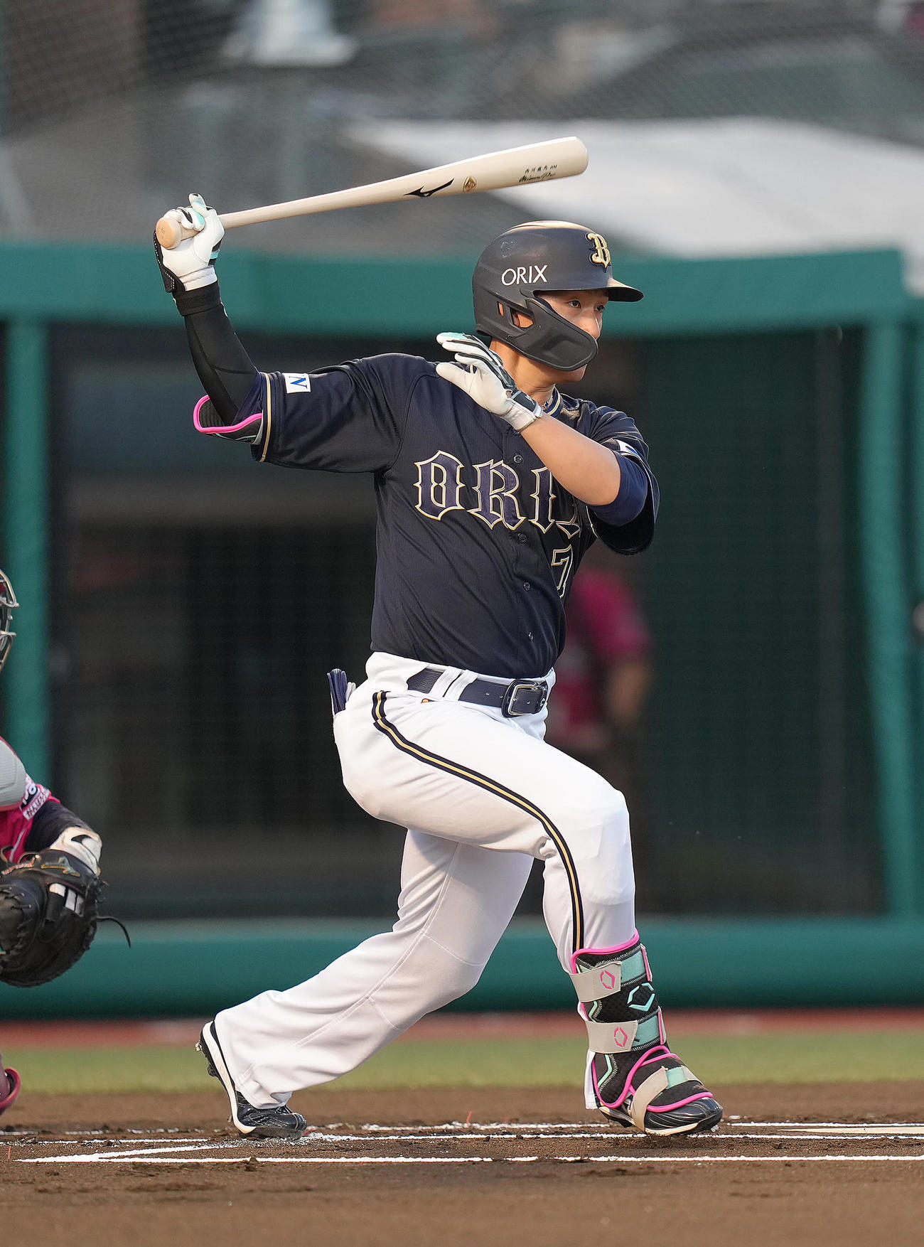 オリックス西川龍馬（2025年8月23日撮影）