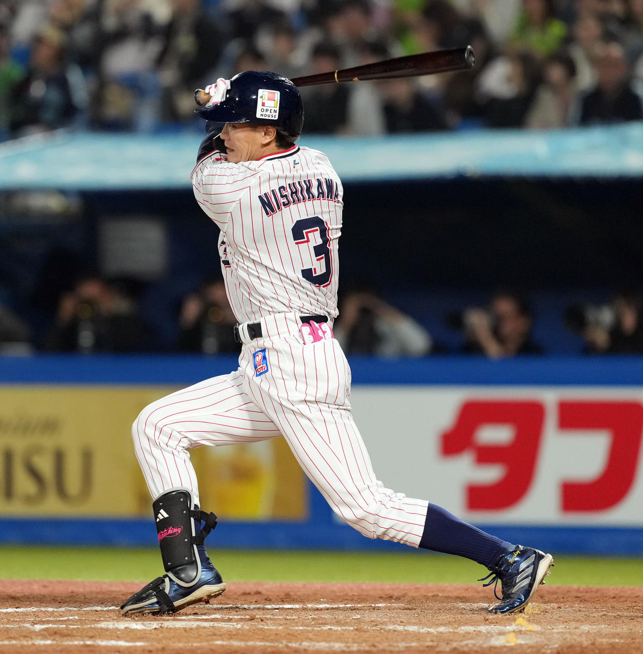 ヤクルト西川遥輝（2025年4月19日撮影）