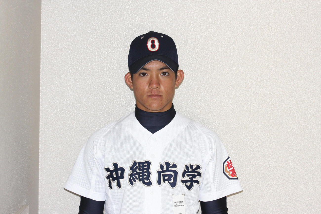 沖縄尚学時代の与座海人（13年3月撮影）
