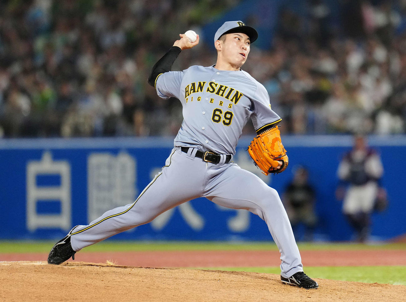 阪神石井大智（2025年8月22日撮影）