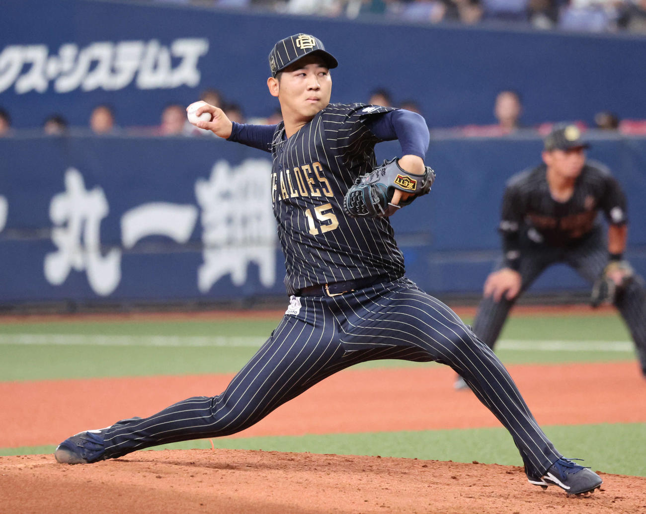オリックス対ロッテ　3回から登板のオリックス2番手椋木（撮影・西尾就之）